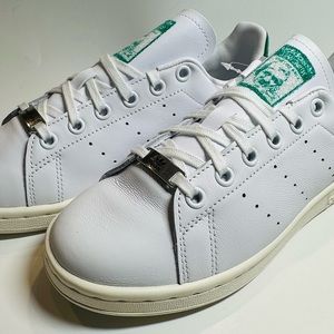 Adidas Men’s Swarovski x Stan Smith 'Cloud White Green' Sneakers